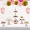 Crystal Gold Tower Plate Cupcake Stand 3-Tier Wedding Cake Dessert Display Plate